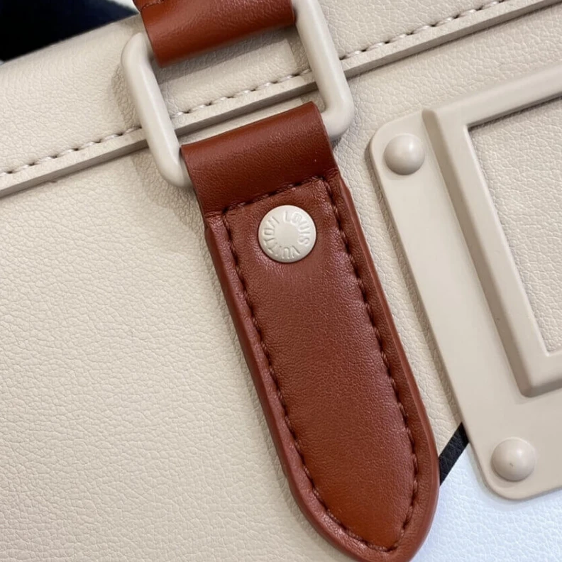 Replica bags lv Strap Dro Louis Vuitton Soft Trunk Briefcase Cream