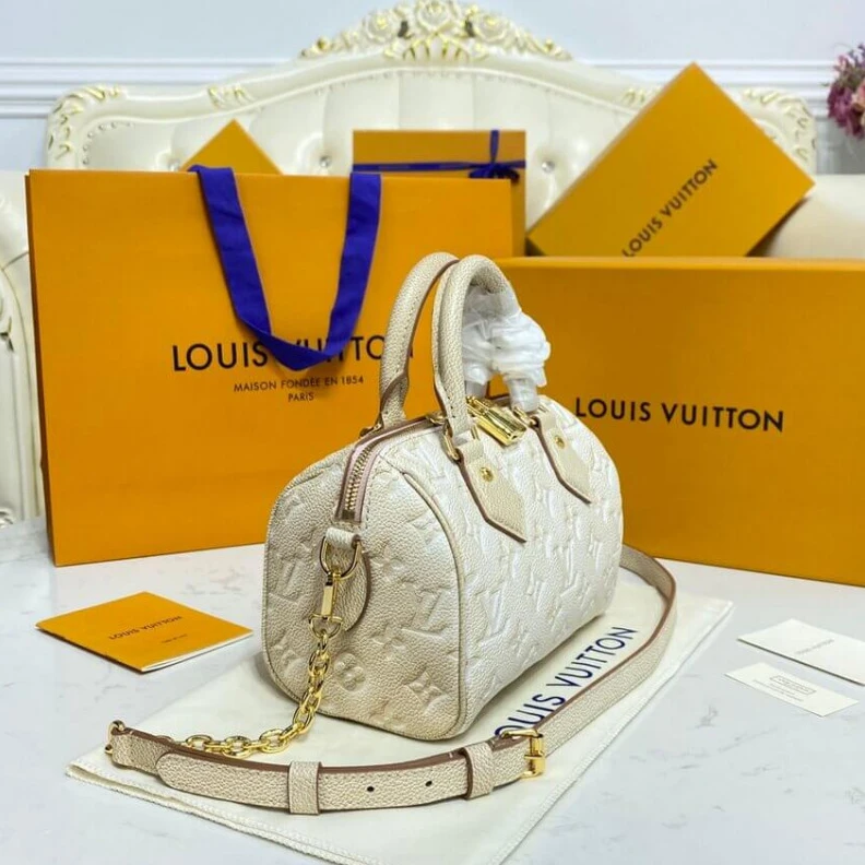 Lv belts replica Removable Louis Vuitton Speedy Bandouliere 20 Pale Beige