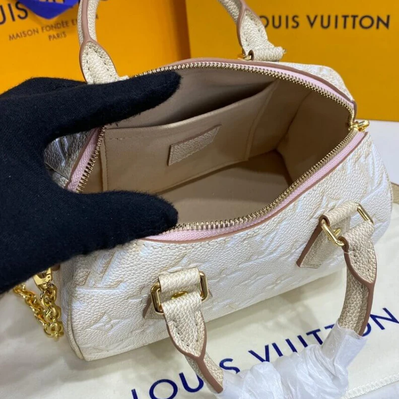 Lv belts replica Removable Louis Vuitton Speedy Bandouliere 20 Pale Beige