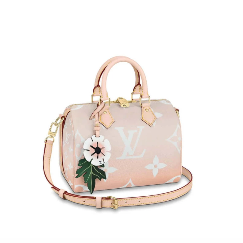 Natural c Louis Vuitton Speedy Bandouliere 25 Brume Gray
