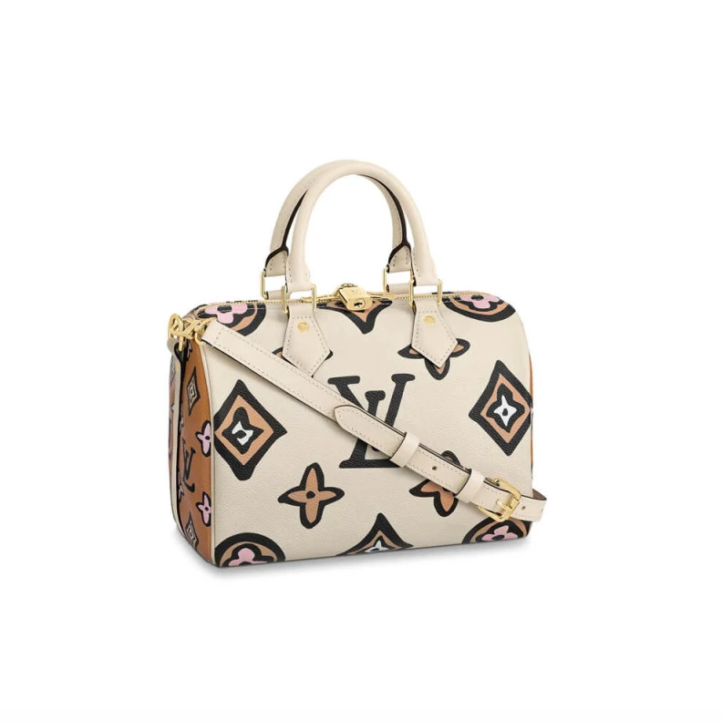 This Speed Louis Vuitton Speedy Bandouliere 25 Cream