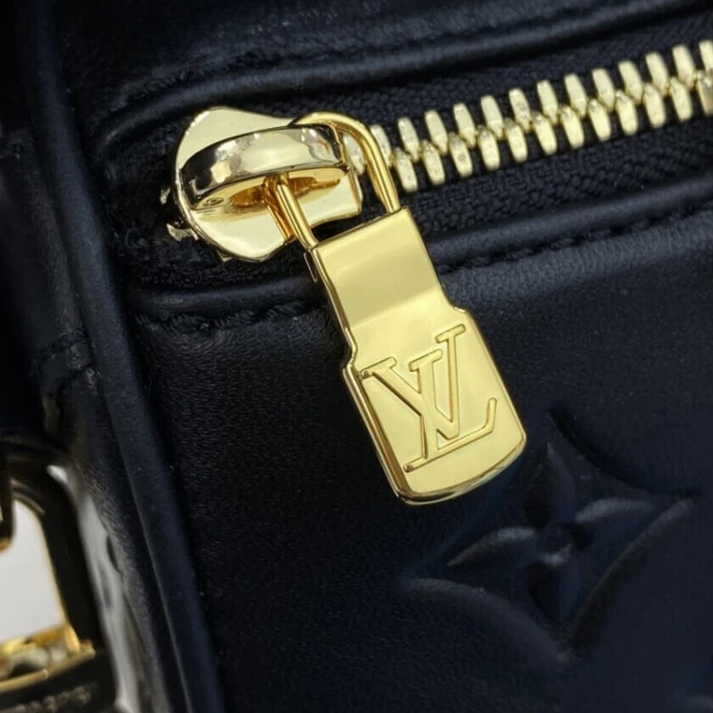 Top lv Microfibe Louis Vuitton Speedy Bandoulière 22 in Black