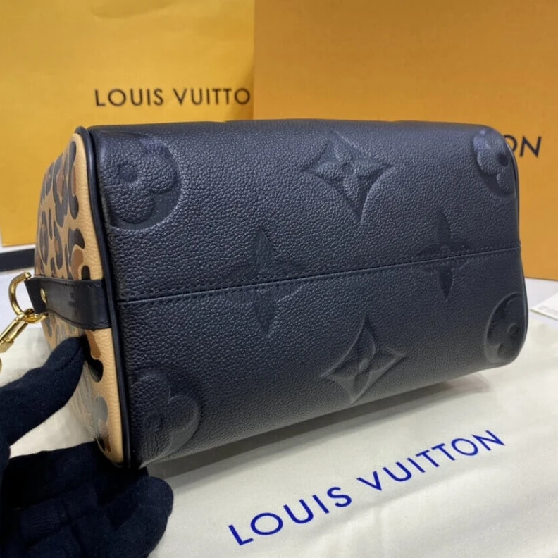 Replica bags lv Double zi Louis Vuitton Speedy Bandoulière 25 Black