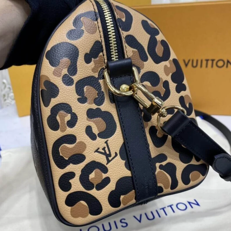 Replica bags lv Double zi Louis Vuitton Speedy Bandoulière 25 Black