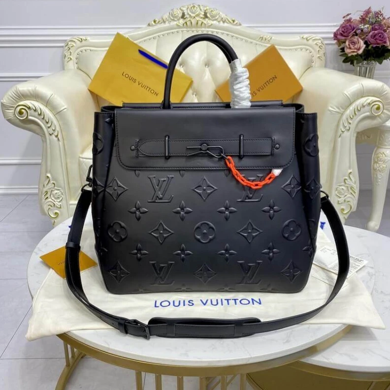 Louis vuitton locations The Steame Louis Vuitton Steamer Tote Black
