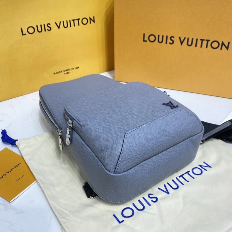 Replica bag 2 inside Louis Vuitton Taiga Leather Avenue Sling Bag Grey