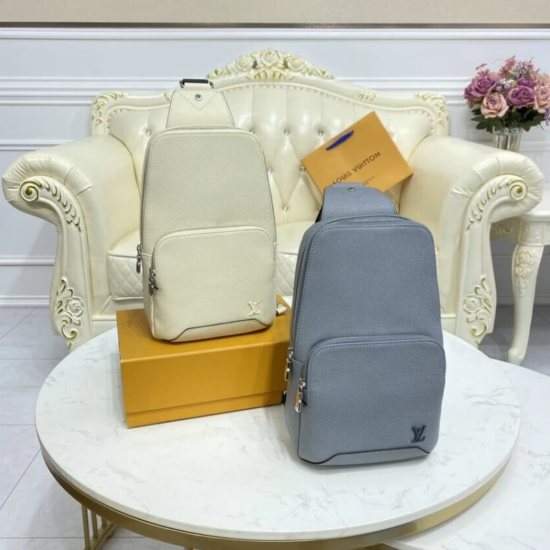 Replica bag 2 inside Louis Vuitton Taiga Leather Avenue Sling Bag Grey
