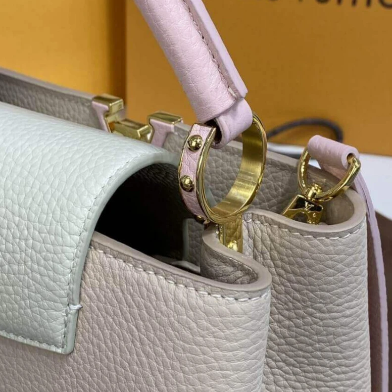 Replica bags lv For Fall 2 Louis Vuitton Taurillon Leather Capucines BB Galet