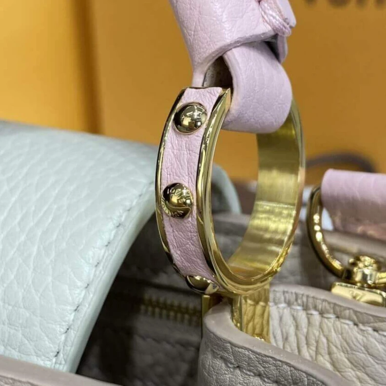 Replica bags lv For Fall 2 Louis Vuitton Taurillon Leather Capucines BB Galet