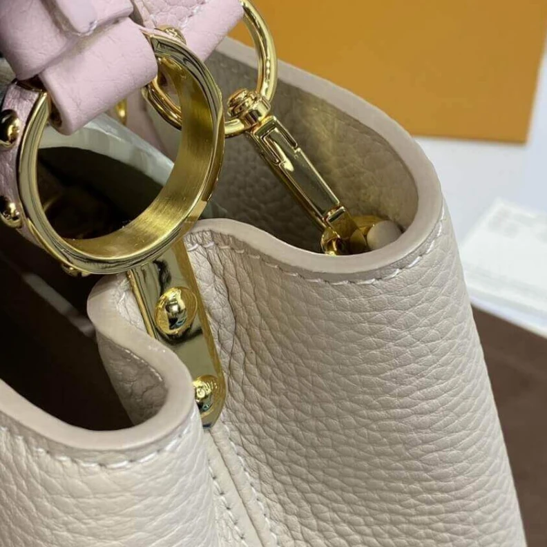 Replica bags lv For Fall 2 Louis Vuitton Taurillon Leather Capucines BB Galet