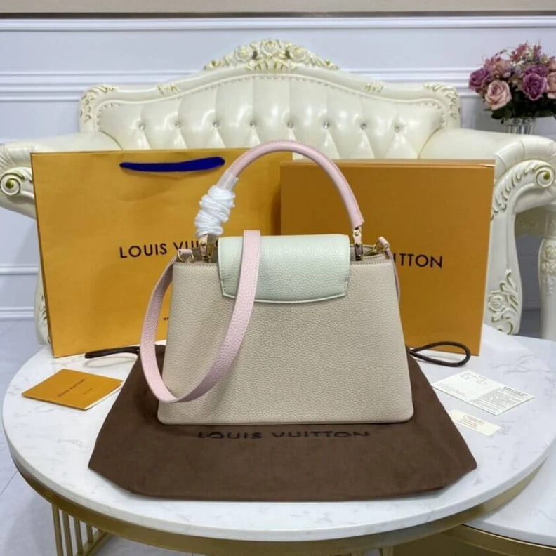 Mythick.ru Taurillon Louis Vuitton Taurillon Leather Capucines MM Galet