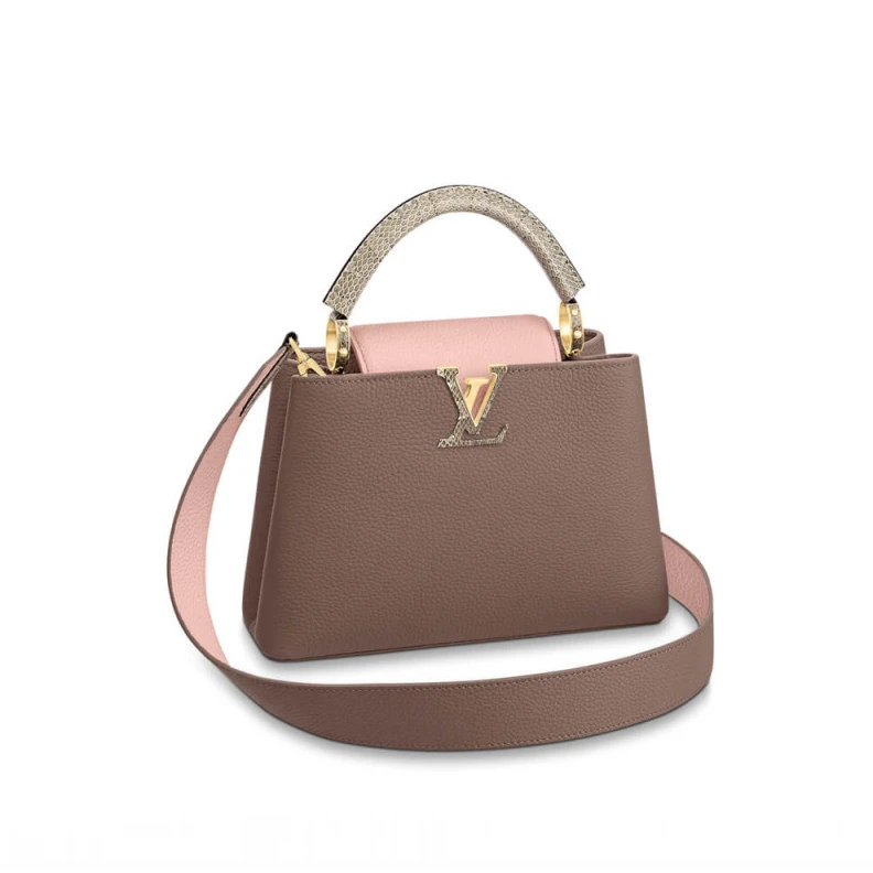 Strap Dro Louis Vuitton Taurillon Leather and Python Capucines BB