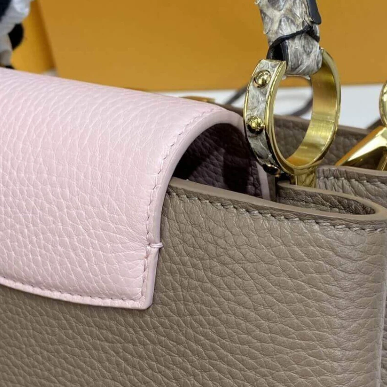 Replica bags Strap Dro Louis Vuitton Taurillon Leather and Python Capucines BB