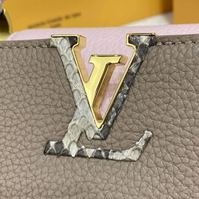 Replica bags Strap Dro Louis Vuitton Taurillon Leather and Python Capucines BB