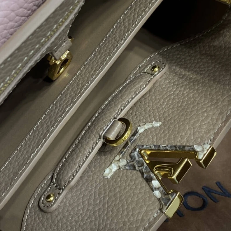 Replica bags Strap Dro Louis Vuitton Taurillon Leather and Python Capucines BB