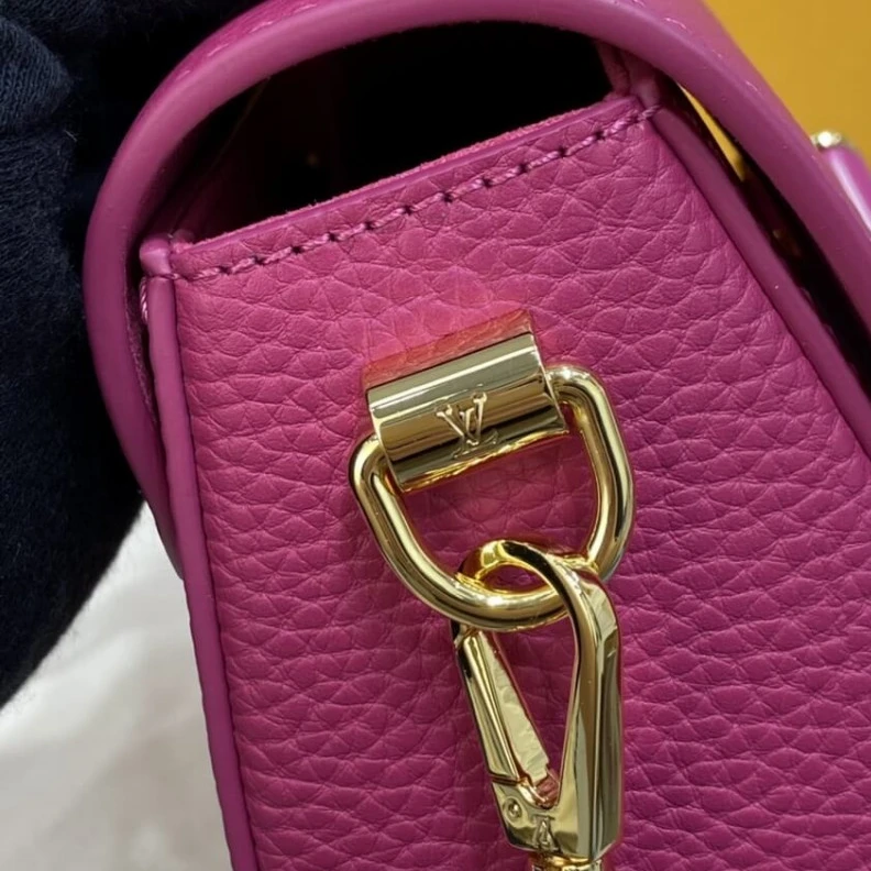 Strap:Rem Louis Vuitton Taurillon Leather and Smooth Calfskin Twist PM Rosy