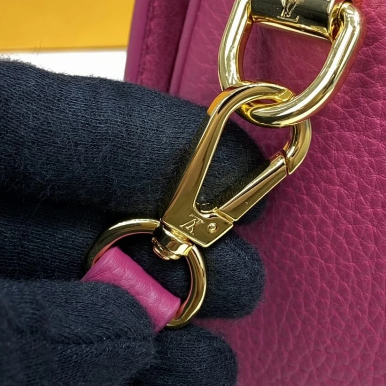 Strap:Rem Louis Vuitton Taurillon Leather and Smooth Calfskin Twist PM Rosy