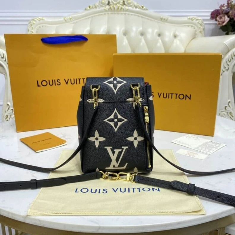 Replica bags Strap: Re Louis Vuitton Tiny Mini Backpack Black