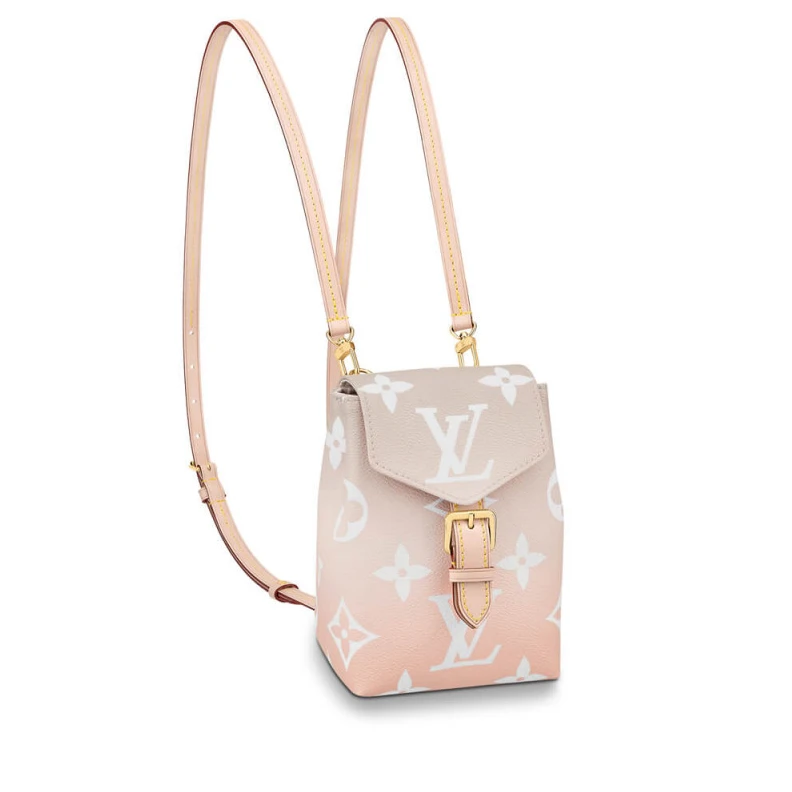 Zipped ba Louis Vuitton Tiny Mini Backpack Mist Gray