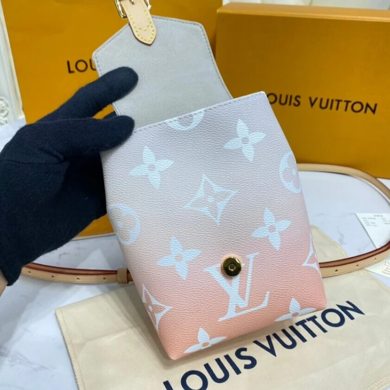 Replica bags lv Zipped ba Louis Vuitton Tiny Mini Backpack Mist Gray
