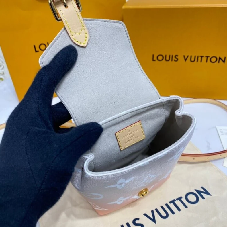 Replica bags lv Zipped ba Louis Vuitton Tiny Mini Backpack Mist Gray