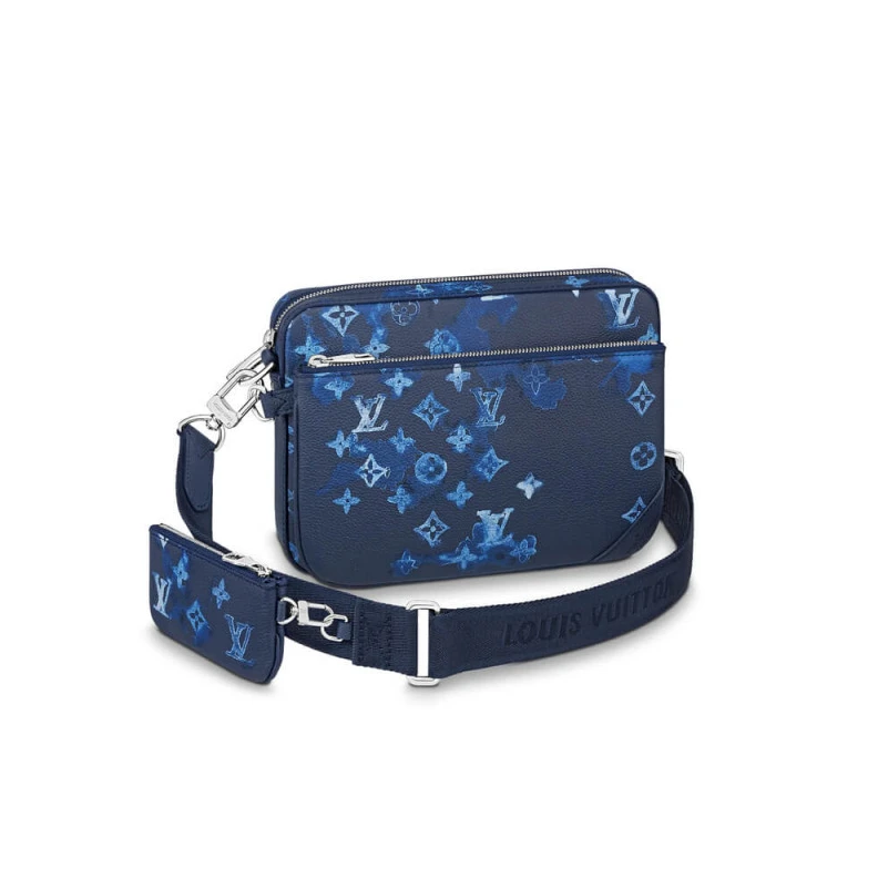 Textile l Louis Vuitton Trio Messenger Blue