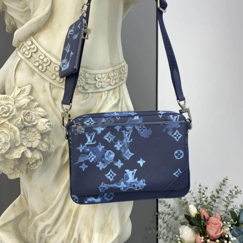 Mythick ru Textile l Louis Vuitton Trio Messenger Blue