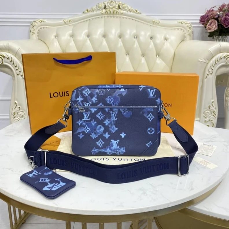Mythick ru Textile l Louis Vuitton Trio Messenger Blue