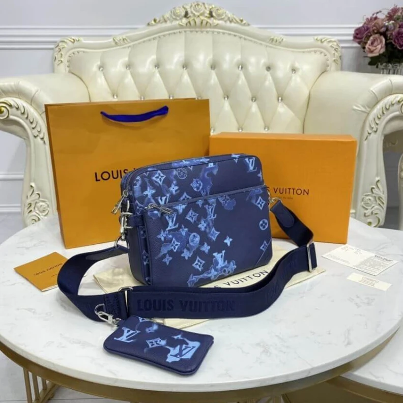 Mythick ru Textile l Louis Vuitton Trio Messenger Blue