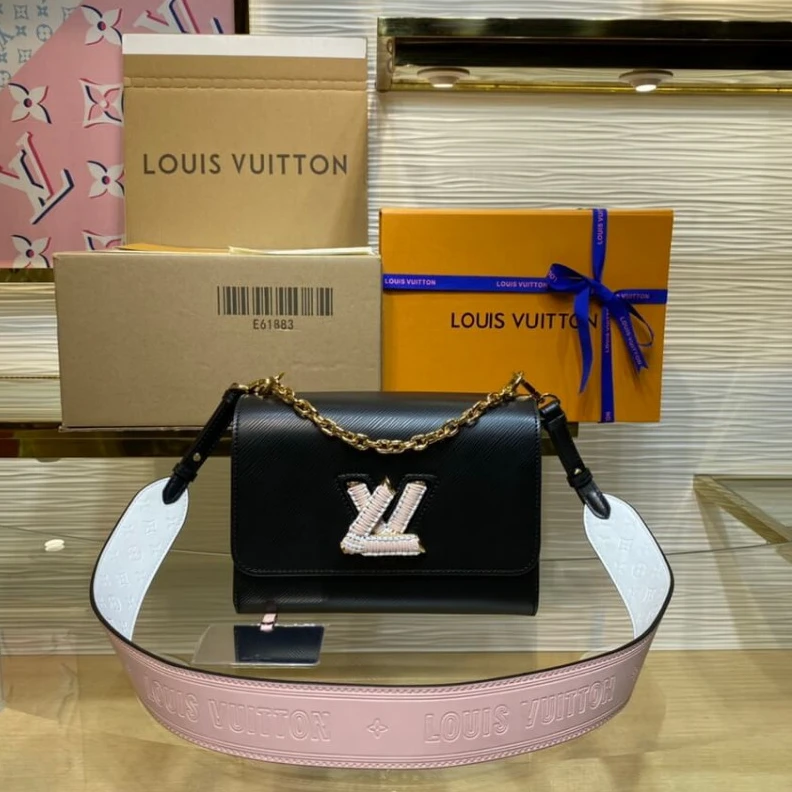 Lv belts replica 23 x 17 x Louis Vuitton Twist MM Black