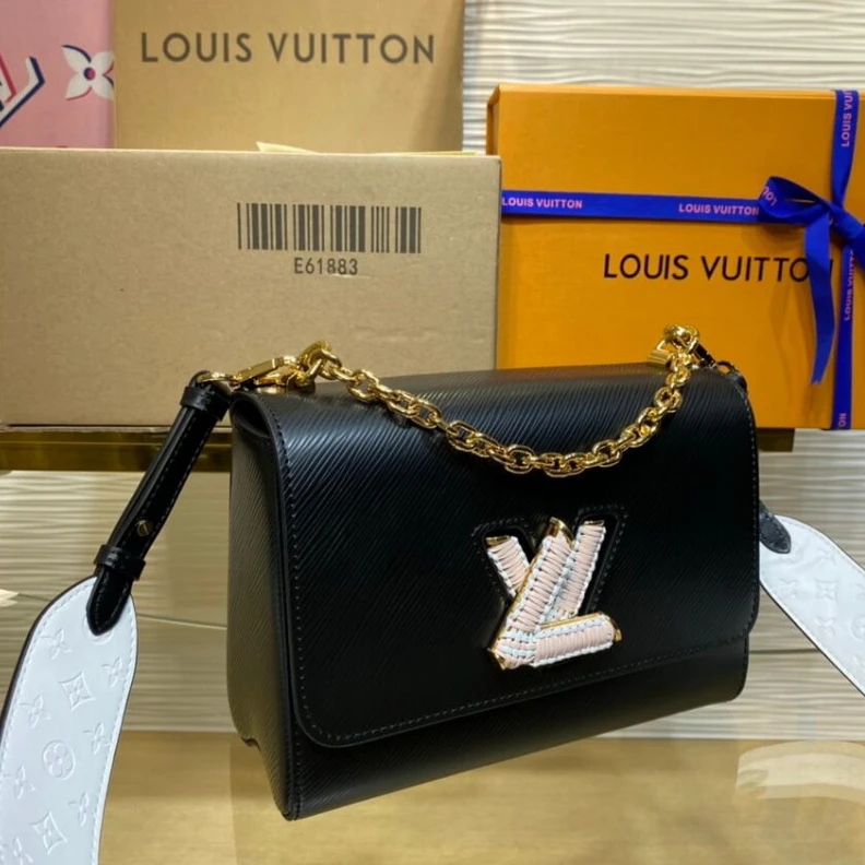 Lv belts replica 23 x 17 x Louis Vuitton Twist MM Black