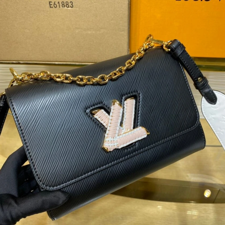 Lv belts replica 23 x 17 x Louis Vuitton Twist MM Black