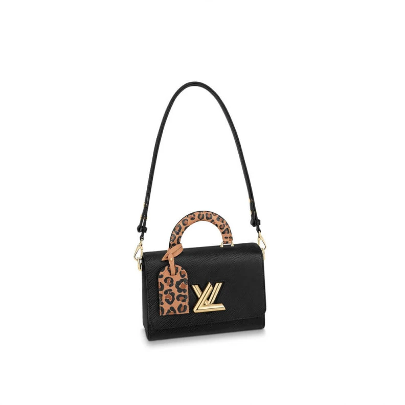 Microfibe Louis Vuitton Twist MM Black