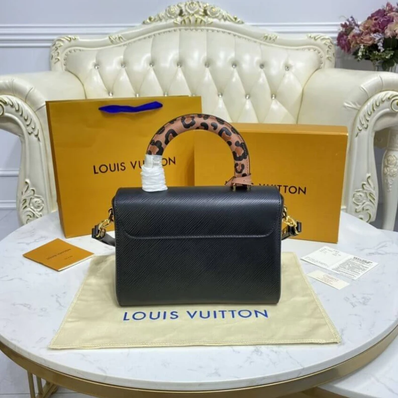 Lv belts replica Microfibe Louis Vuitton Twist MM Black