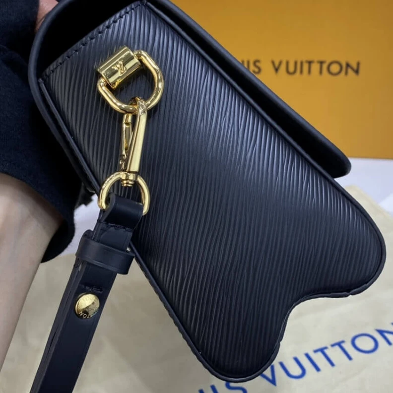 Lv belts replica Microfibe Louis Vuitton Twist MM Black