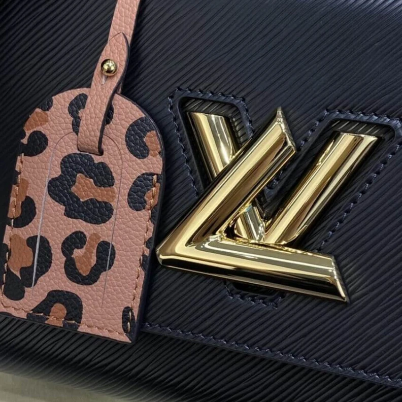 Lv belts replica Microfibe Louis Vuitton Twist MM Black