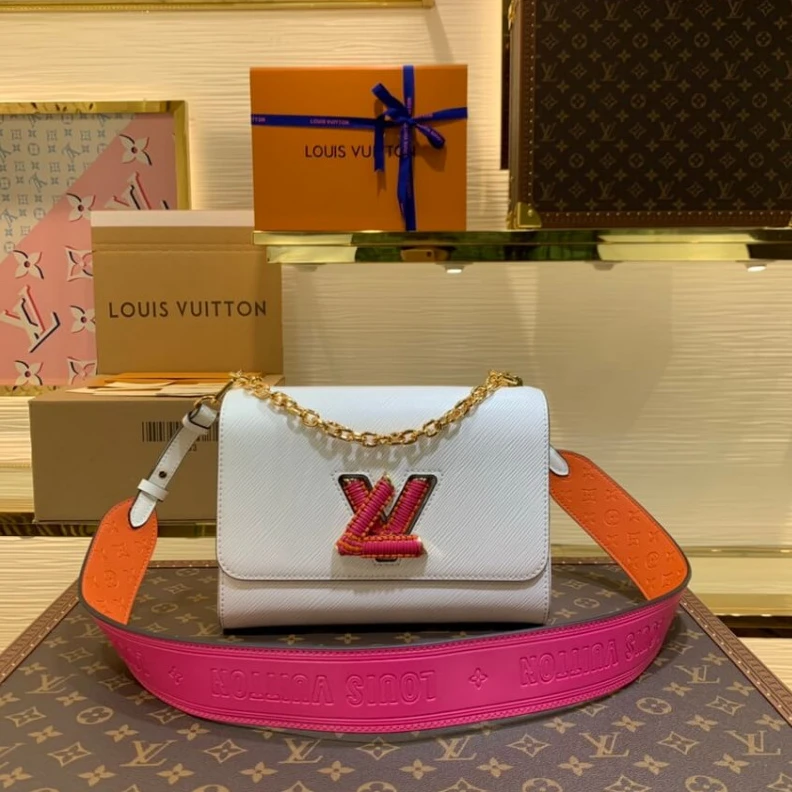 Mythick ru Microfibe Louis Vuitton Twist MM White