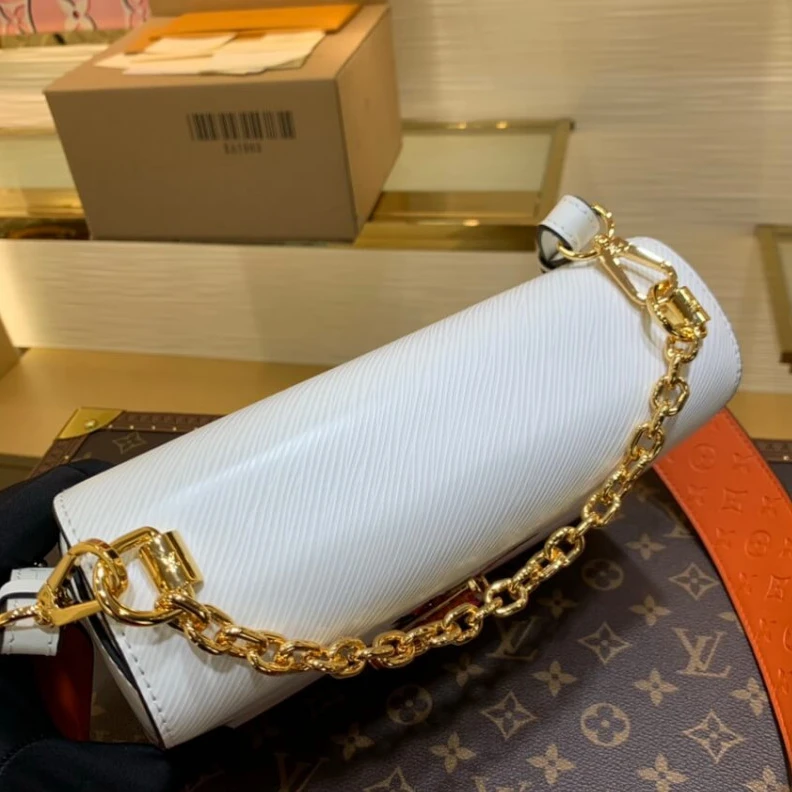 Mythick ru Microfibe Louis Vuitton Twist MM White