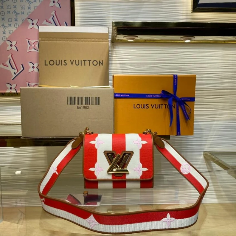 Replica bags Strap:Rem Louis Vuitton Twist PM Red
