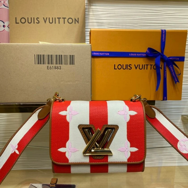 Replica bags Strap:Rem Louis Vuitton Twist PM Red