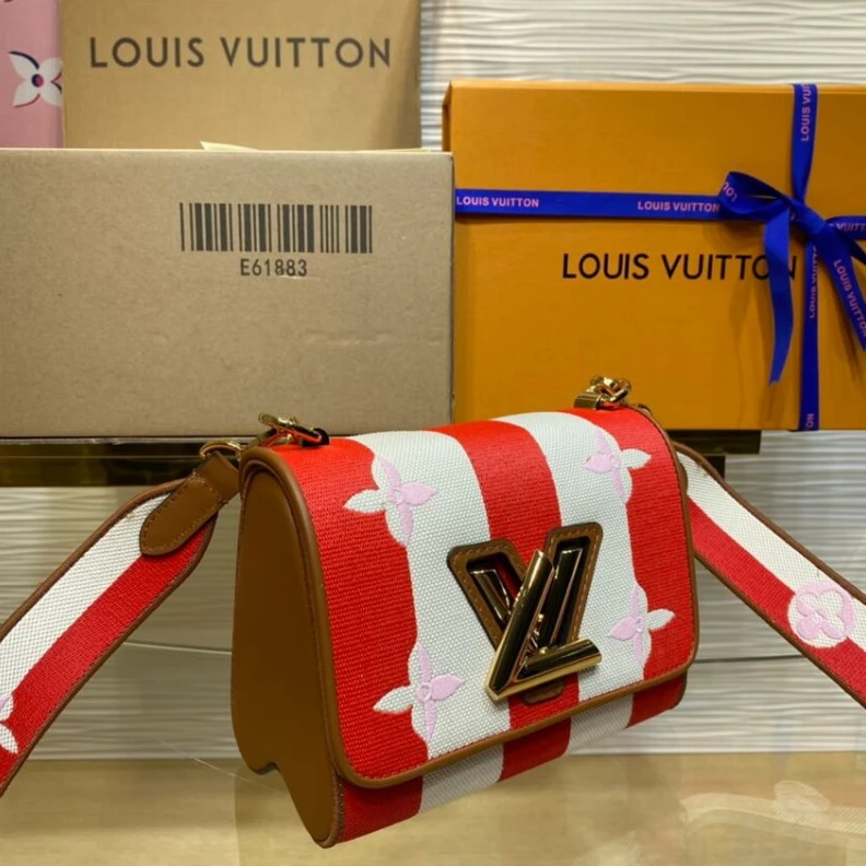 Replica bags Strap:Rem Louis Vuitton Twist PM Red