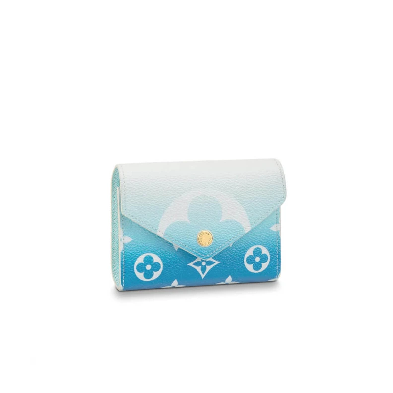 Replica bags lv Goldcolou Louis Vuitton Victorine Wallet Blue