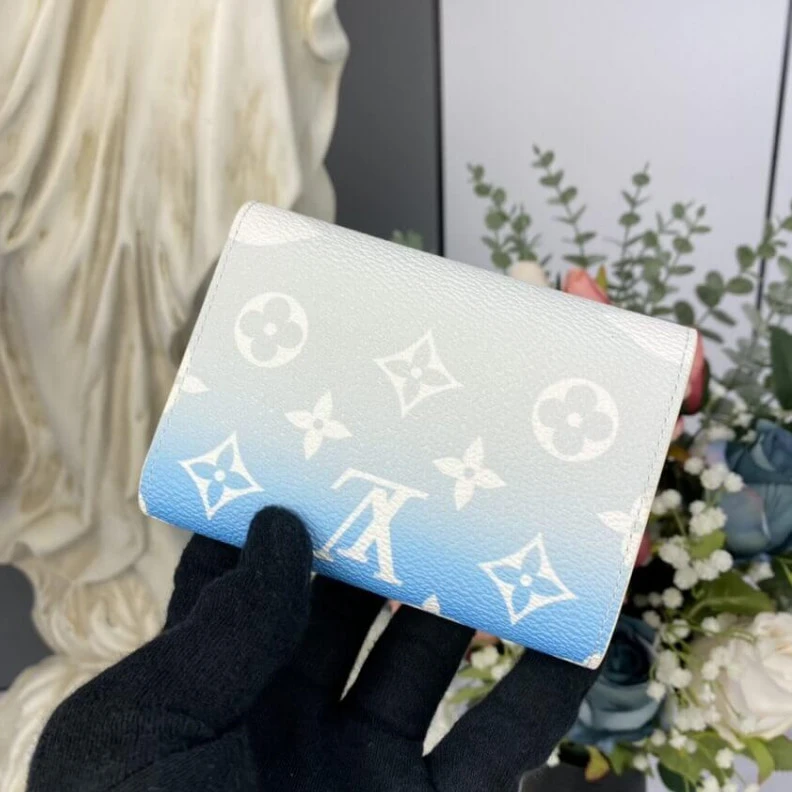 Replica bags lv Goldcolou Louis Vuitton Victorine Wallet Blue