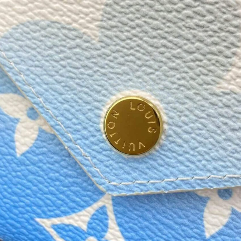 Replica bags lv Goldcolou Louis Vuitton Victorine Wallet Blue