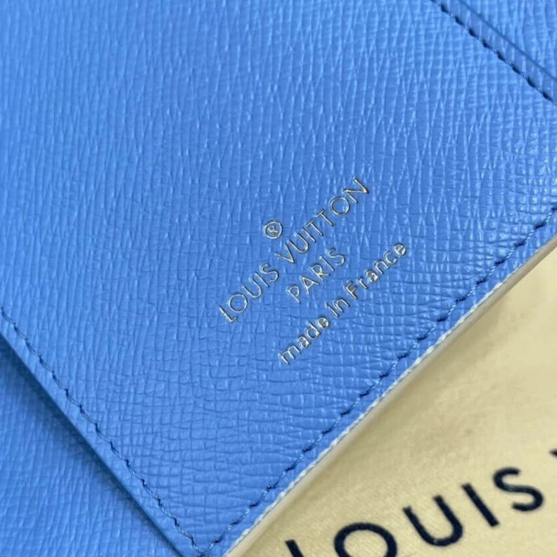 Replica bags lv Goldcolou Louis Vuitton Victorine Wallet Blue