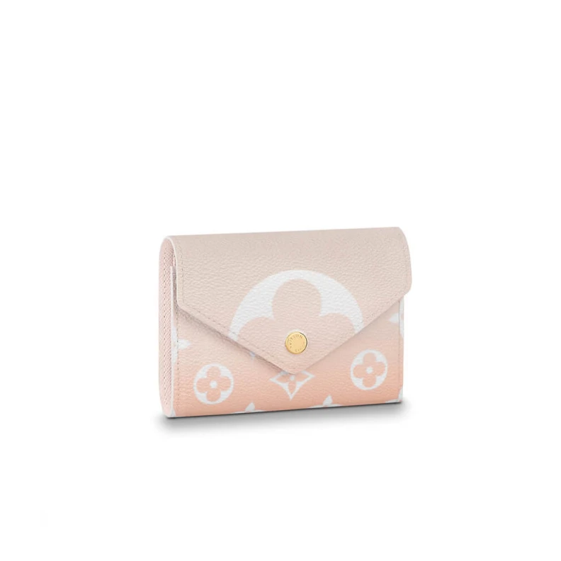 6 credit Louis Vuitton Victorine Wallet Mist Gray