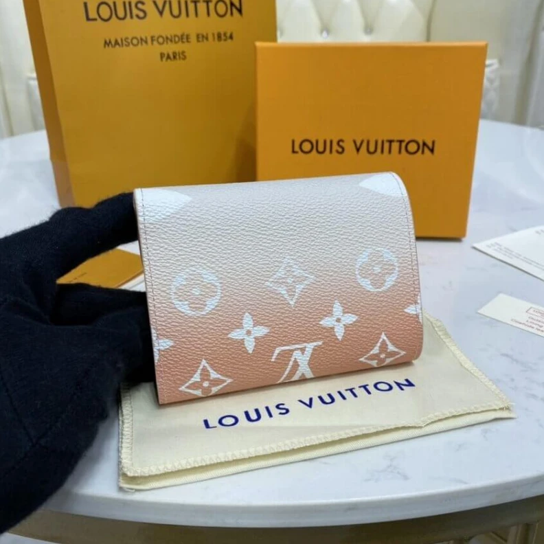 Mythick 6 credit Louis Vuitton Victorine Wallet Mist Gray