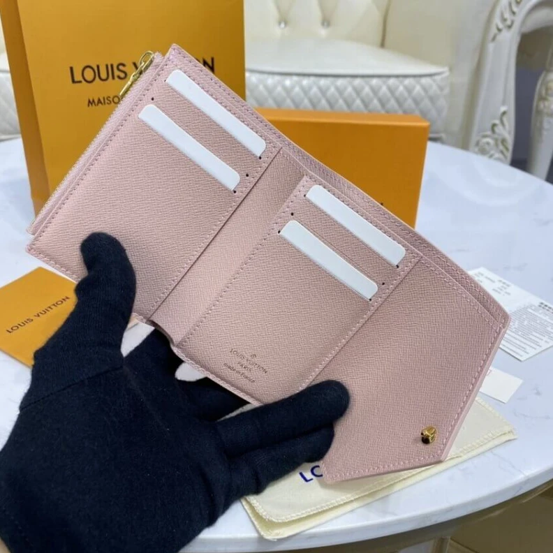Mythick 6 credit Louis Vuitton Victorine Wallet Mist Gray