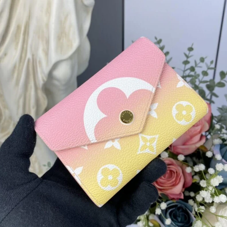 Top lv Cowhide l Louis Vuitton Victorine Wallet Pink
