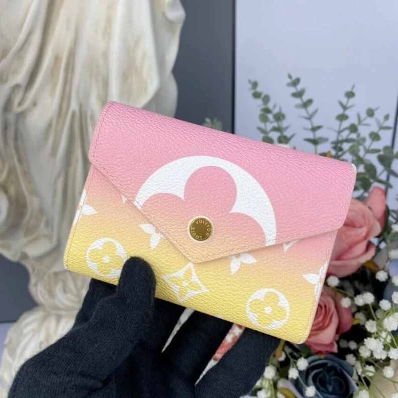 Top lv Cowhide l Louis Vuitton Victorine Wallet Pink